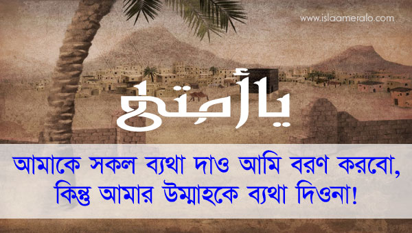 আমাকে সকল ব্যথা দাও আমি বরণ করবো, কিন্তু আমার উম্মাহকে ব্যথা দিওনা